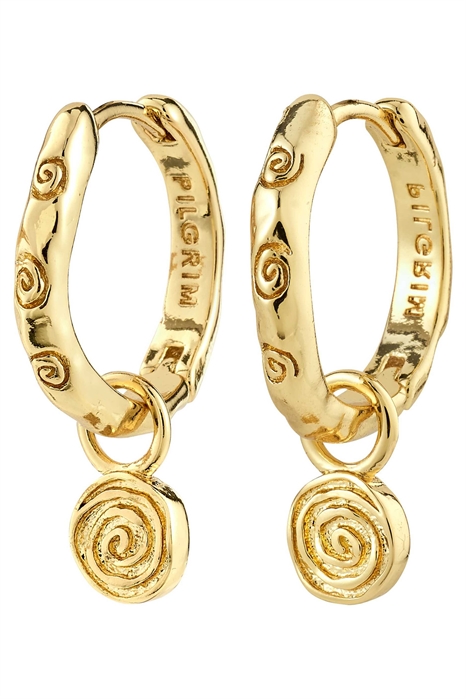 Серьги-кольца с огненным узором артикул 154220161