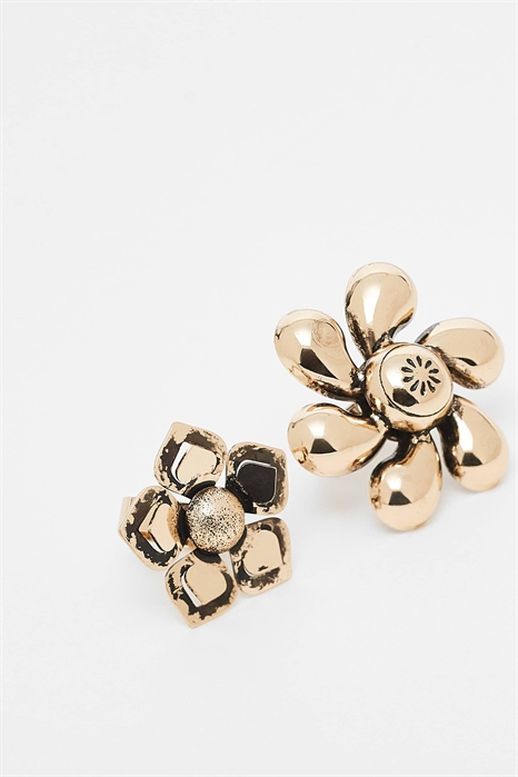 Набор из 2 крупных колец с цветочным узором артикул 154100867