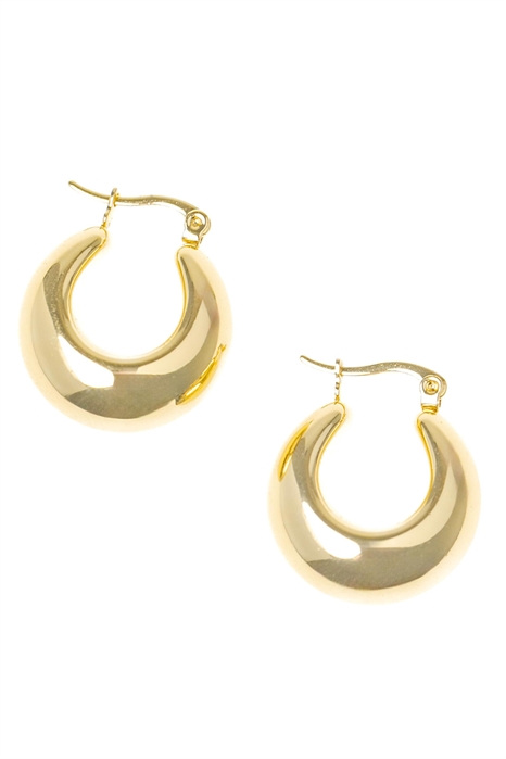 Водонепроницаемые серьги-кольца из нержавеющей стали с полным пузырьком, покрытые позолотой артикул 149976310