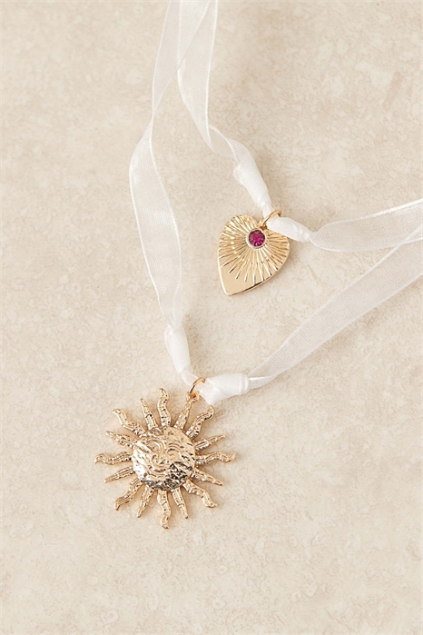 Ожерелье из ленты с подвеской в виде солнца артикул 143083955