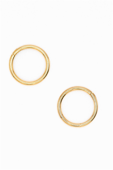 Позолоченные титановые серьги-гвоздики 6 мм артикул 152361652