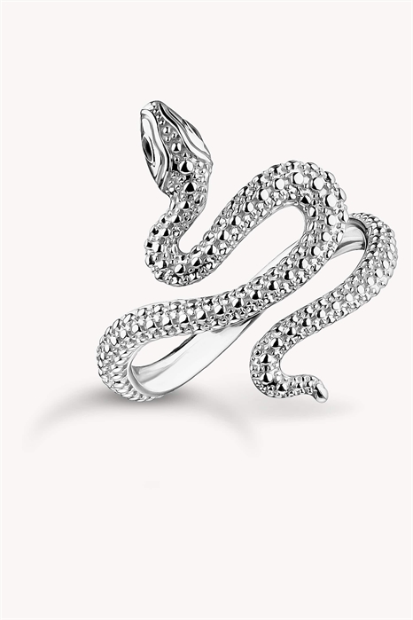 Серебряное кольцо в виде змеи, манящее романтикой артикул 154286632