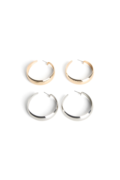 Набор из 2-х колец-серёжек артикул 154773148