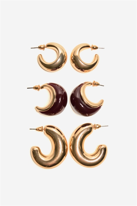 Набор из 3 пар разнообразных сережек артикул 152861552