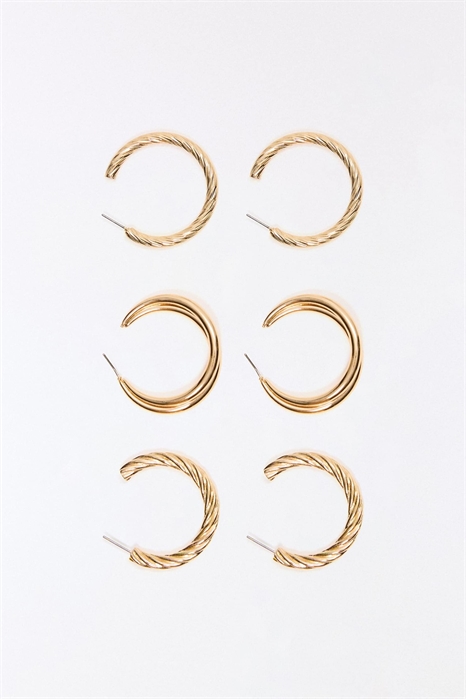 Набор из 3 плетеных колец для ушей артикул 155702414