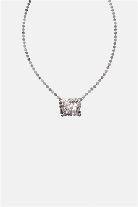 Ожерелье с подвеской из металлической сетки, золотого цвета артикул 155526749