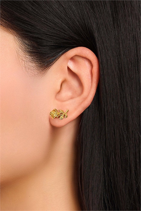 Серьги с розой артикул 153897897