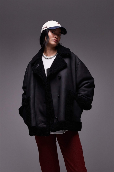 Просторное пальто в стиле «кар-коут» артикул 134898574