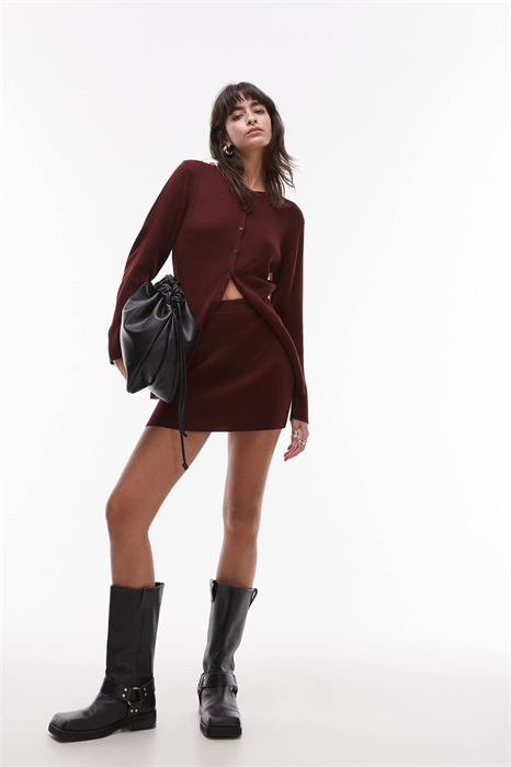 Комплект из компактной трикотажной мини-юбки артикул 141379083