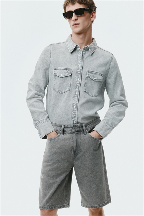 Джинсовые шорты свободного кроя артикул 1333822004