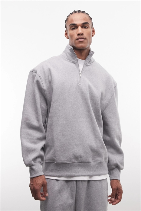 Свитшот премиум-класса с застежкой-молнией на 1/4 длины, плотность ткани 400 г/м² артикул 146890066