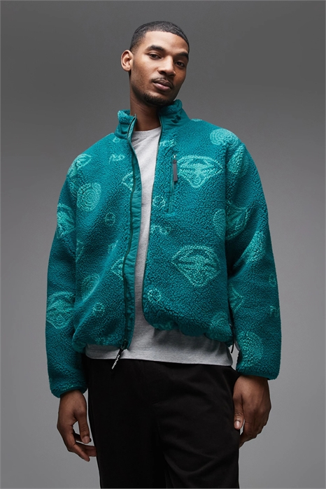 Флисовая кофта с принтом «Космические путешествия» и двойной застежкой-молнией артикул 154709966