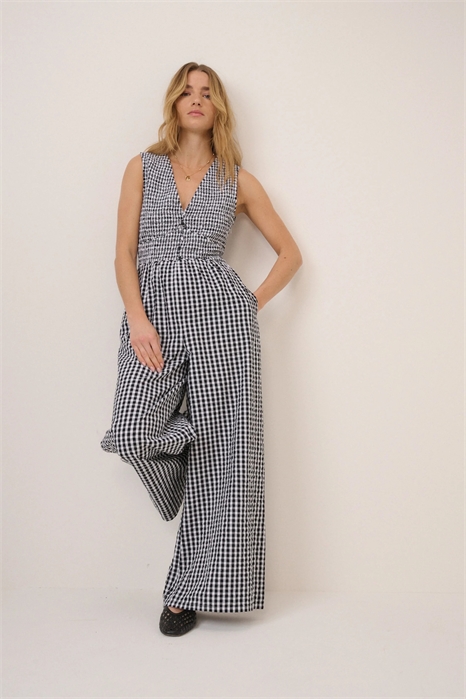 Хлопковый комбинезон «Кармен» без рукавов с V-образным вырезом артикул 154033232