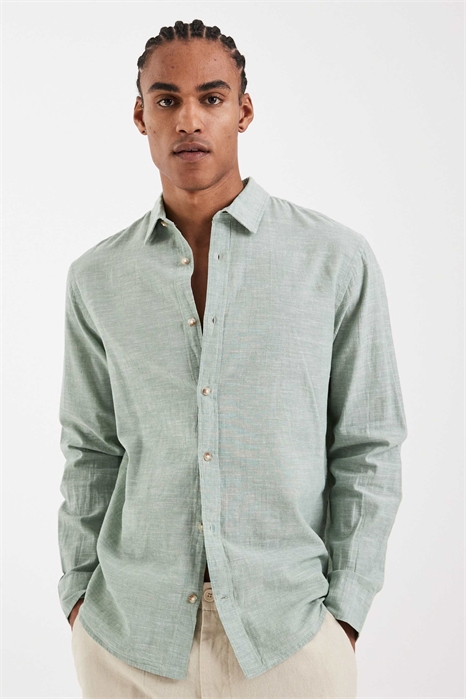 Рубашка из смешанного льна артикул 155057055