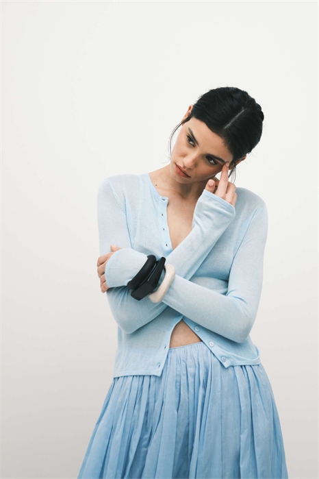 Кардиган из тонкой ткани, словно вторая кожа артикул 154262187