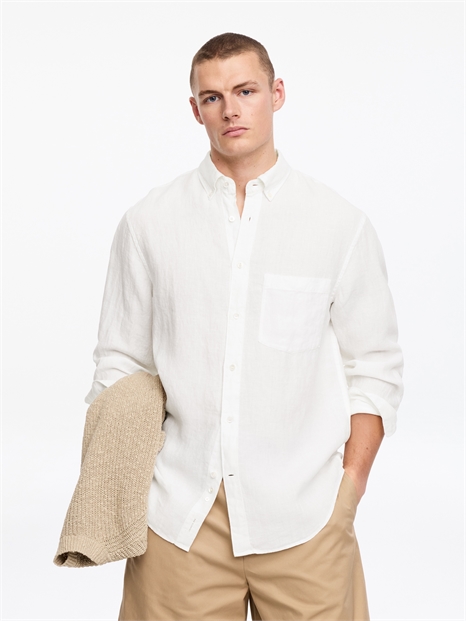Рубашка из льна свободного кроя артикул 1318272008