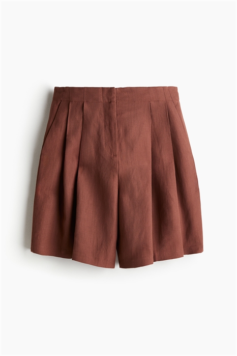 Шорты-бермуды из льняного бленда артикул 1270840001