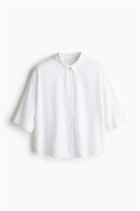 Рубашка из льняного бленда артикул 1256936003