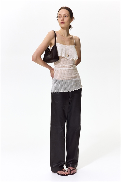 Топ с бретелями из трикотажа Pointelle артикул 1333316001