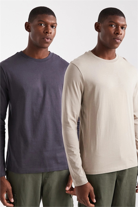 Набор из 2 футболок с длинным рукавом и прямым кроем артикул 149434053