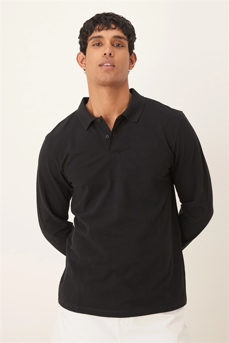 Поло с длинным рукавом Essentials, прямой крой артикул 149425503