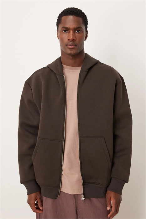 Толстовка с капюшоном и застежкой-молнией из плотной ткани артикул 151450094