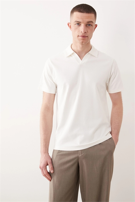 Поло с вырезом и прямым кроем артикул 156283630