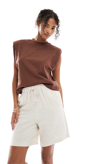 Шорты с подтягивающим эффектом из льна co-ord артикул 140438870