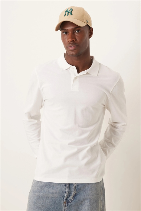 Поло с длинным рукавом Essentials, прямой крой артикул 149425436