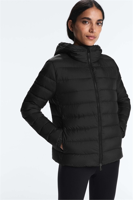 Короткая пуховая куртка из 100% пуха артикул 156464825