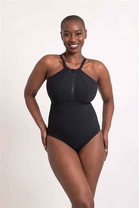 Купальник с застежкой-молнией, без косточек, с многосторонней выкройкой, для полной груди артикул 151834206
