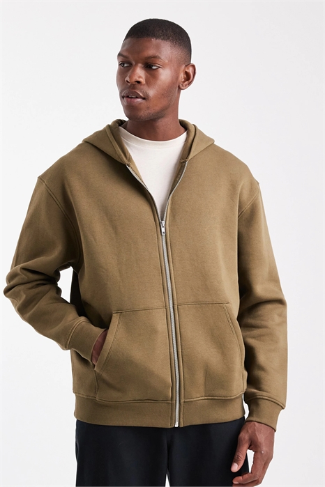 Худи свободного кроя с капюшоном и застежкой-молнией артикул 146991340