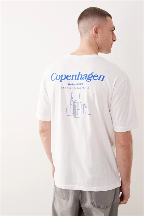 Футболка свободного кроя с принтом на спине «Copenhagen» артикул 155407552