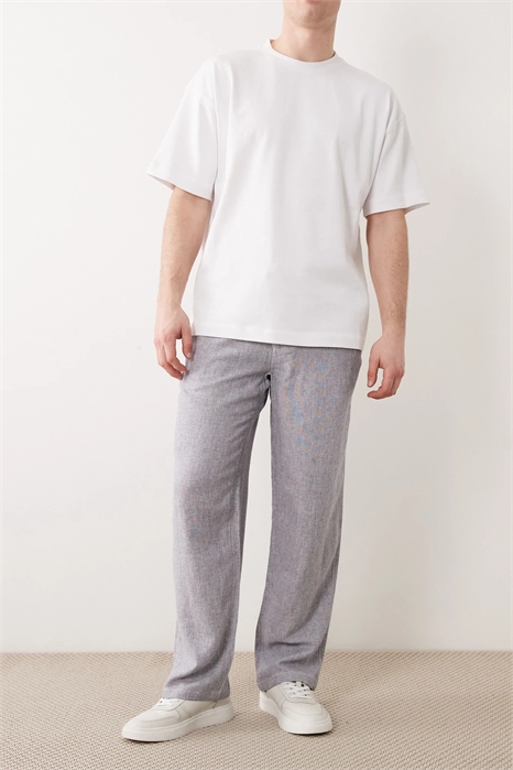 Чино с широким кроем и шнурком, с рисунком «елочка» артикул 152705355