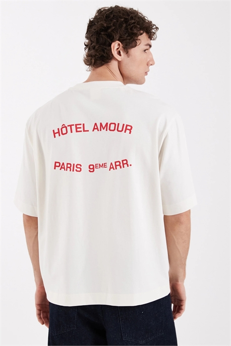 Футболка свободного кроя X Hotel amour с принтом на груди артикул 155149410