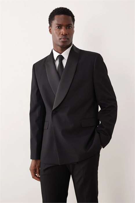 Приталенный пиджак с узором в виде мелкой шахматной доски в тон артикул 152428726