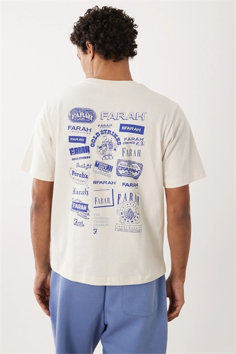 Футболка с логотипом в виде вырезанного архаичного орнамента и принтом на спине артикул 154833196