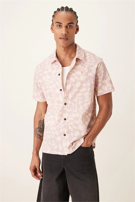 Рубашка Angelo с коротким рукавом и абстрактным принтом артикул 154833216