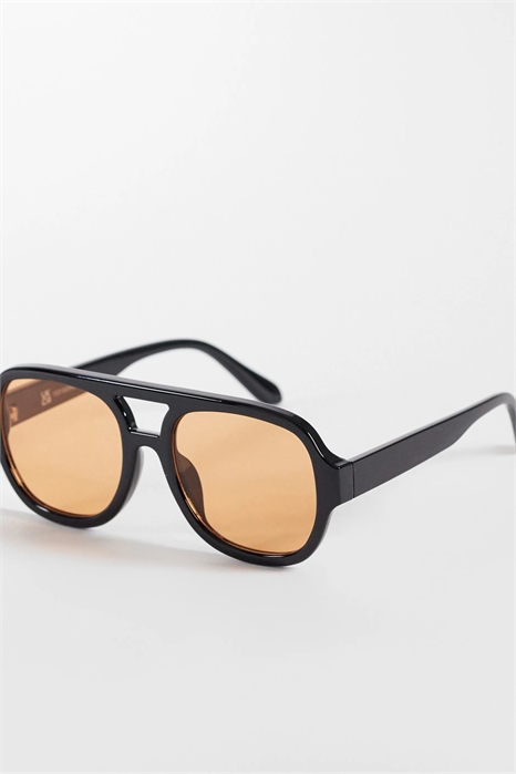 Универсальные солнцезащитные очки в стиле «авиатор» с оранжевыми стеклами артикул 153192882