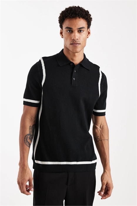 Трикотажное поло с вставками артикул 151526899