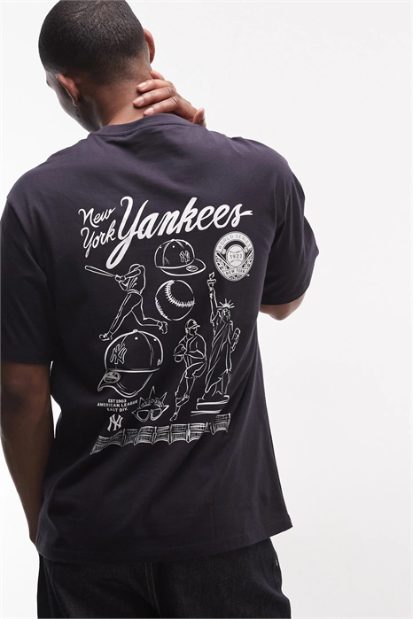Футболка с изображением бейсбольной команды «Нью-Йорк Янкиз» и принтом на спине артикул 154890530