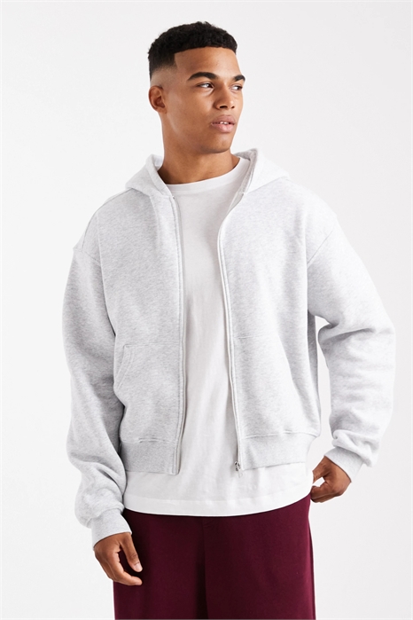 Укороченная толстовка с капюшоном на молнии артикул 150277241