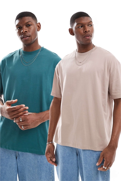 Набор из 2-х футболок свободного кроя Essentials артикул 142401593