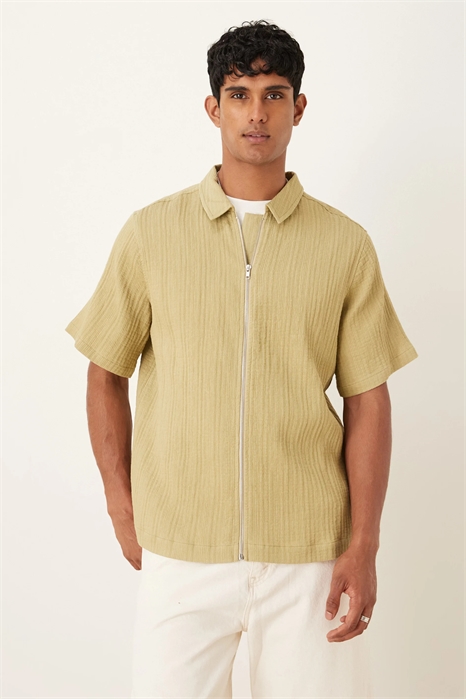 Рубашка из ткани с небрежной фактурой артикул 148853863