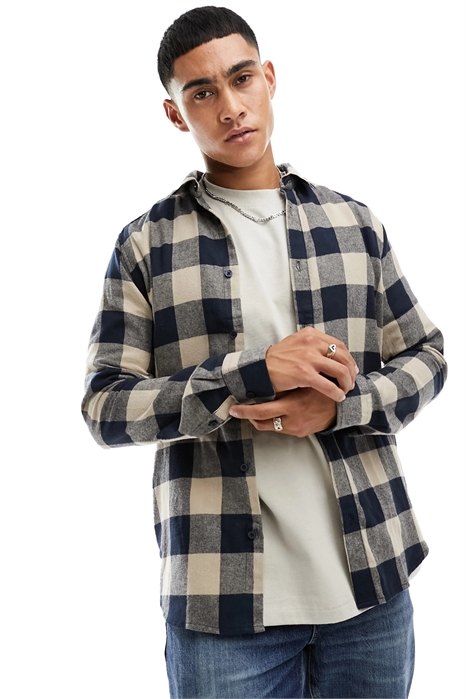 Рубашка в клетку «буффало» артикул 129613714