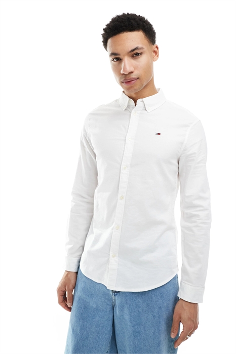 Рубашка оксфорд с зауженным кроем артикул 130440718