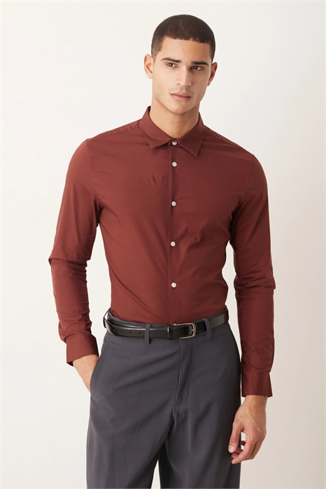 Рубашка из тонкого поплина артикул 143022657