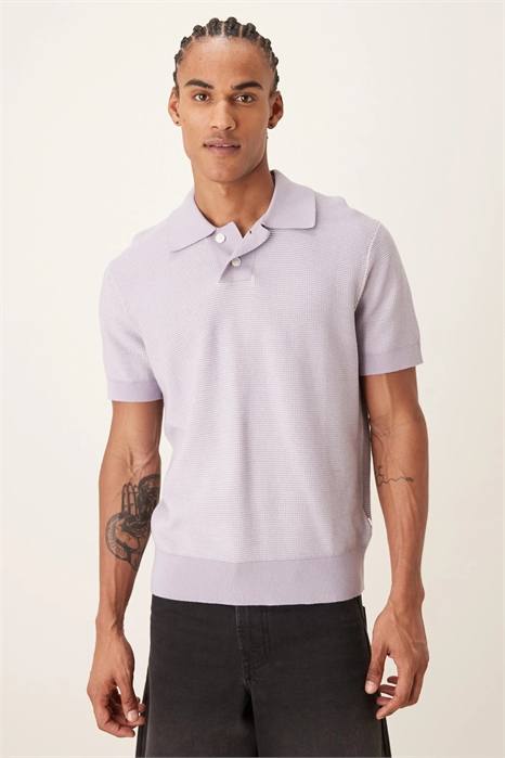 Трикотажная рубашка-поло с логотипом из березы с короткими рукавами артикул 154833169