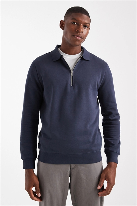 Свитшот-поло с 1/4-й застежкой-молнией артикул 151527767