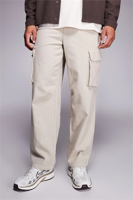 Брюки-карго из льна артикул 143696360